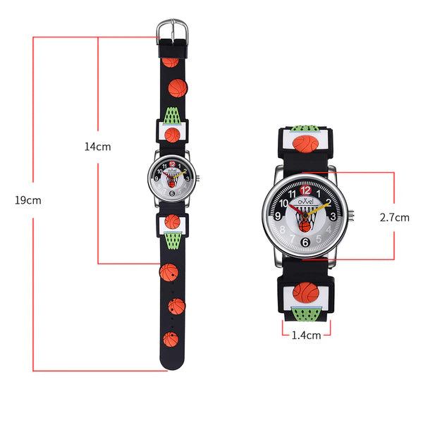 Ovvel Boys Sports Themed Analog Watch for kids - Basketball
