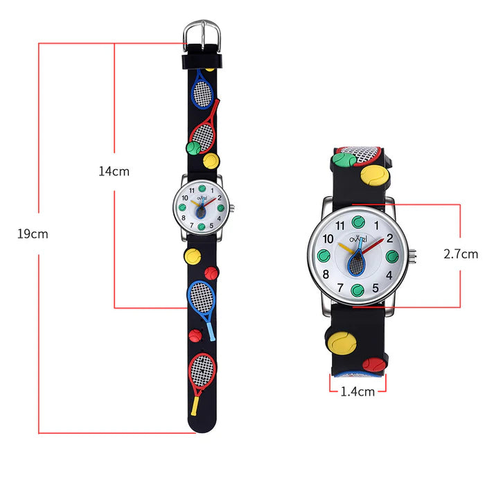 Ovvel Boys Sports Themed Analog Watch for kids - Tennis