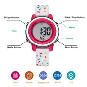 Ovvel Girls Digital Wristwatch with Many Features - Sprinkles