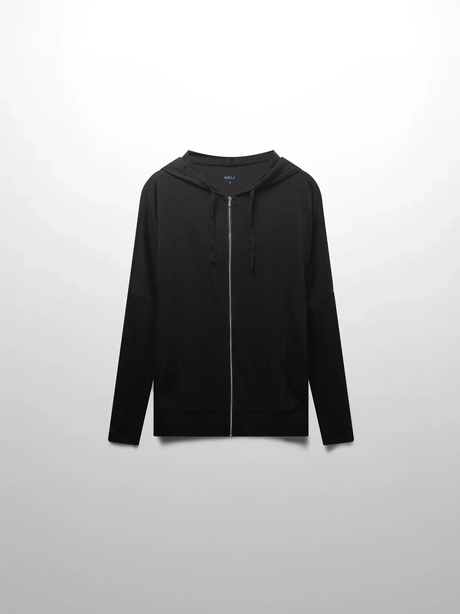 ZIP UP HOODIE-BLACK – THE ADDRESS