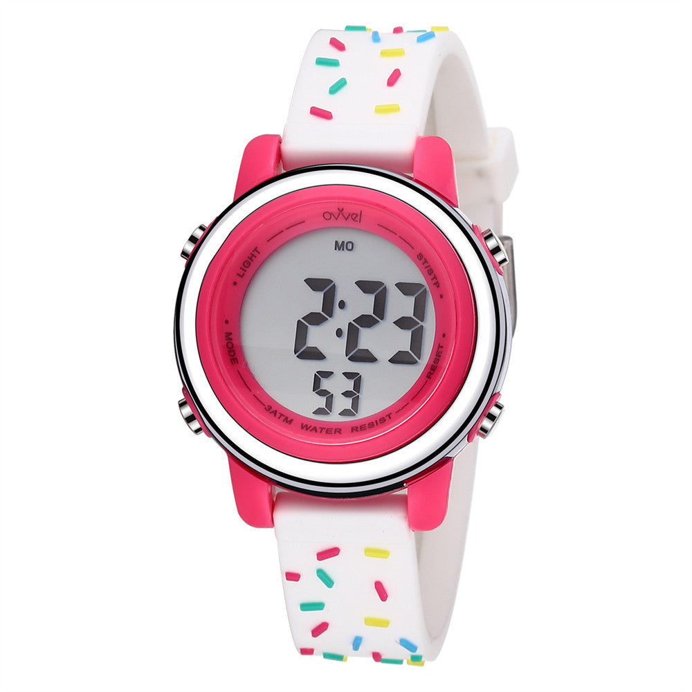 Ovvel Girls Digital Wristwatch with Many Features - Sprinkles