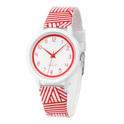 Ovvel Girls Analog Watch for Kids - Red & White