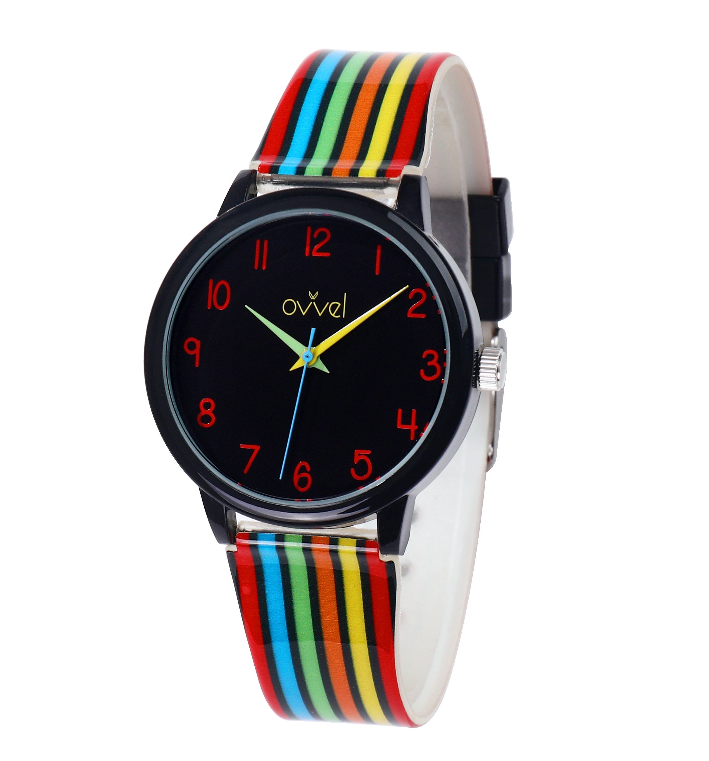 Ovvel Girls Analog Watch for kids - Striped (Vertical)