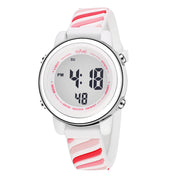Ovvel Girls Digital Wristwatch with Many Features - Pink Swirls