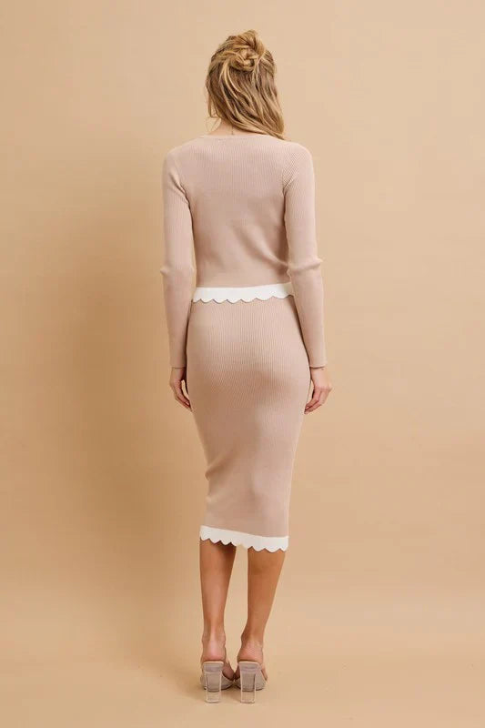 Scallop Knit Set