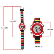 Ovvel Girls Digital Wristwatch with Many Features - Colored Stripes