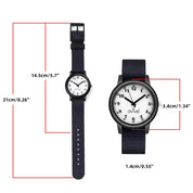 Ovvel Boys Solid Black Analog Ribbon (Nylon) Watch for kids