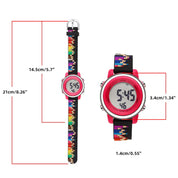 Ovvel Girls Digital Wristwatch with Many Features - Colored Pencils