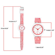 Ovvel Girls Analog Watch for Kids - Red & White