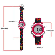 Ovvel Girls Digital Wristwatch with Many Features - Colorful Stars