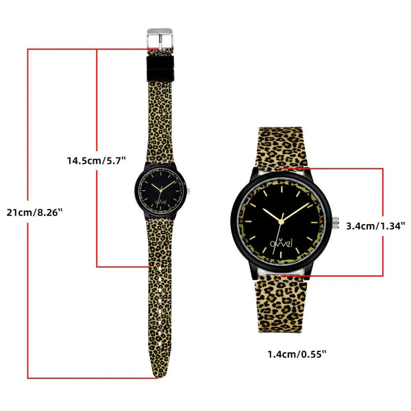 Ovvel Girls Analog Watch for kids – Leopard