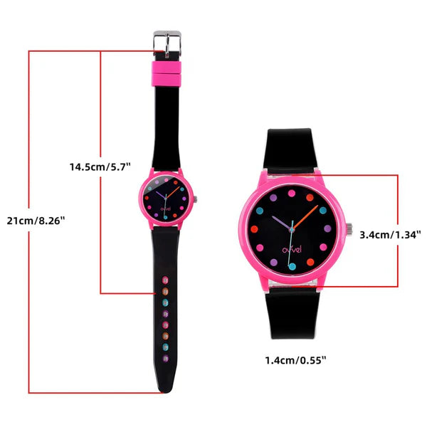 Ovvel Girls Analog Watch for Kids – Color Block