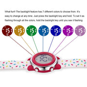 Ovvel Girls Digital Wristwatch with Many Features - Sprinkles