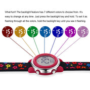 Ovvel Girls Digital Wristwatch with Many Features - Colorful Stars