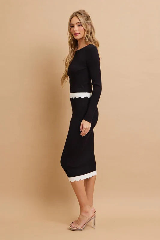 Scallop Knit Set