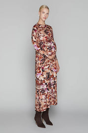 Winslet Maternity Dress in Mauve Abstract