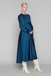 Arden Maternity Dress in Teal