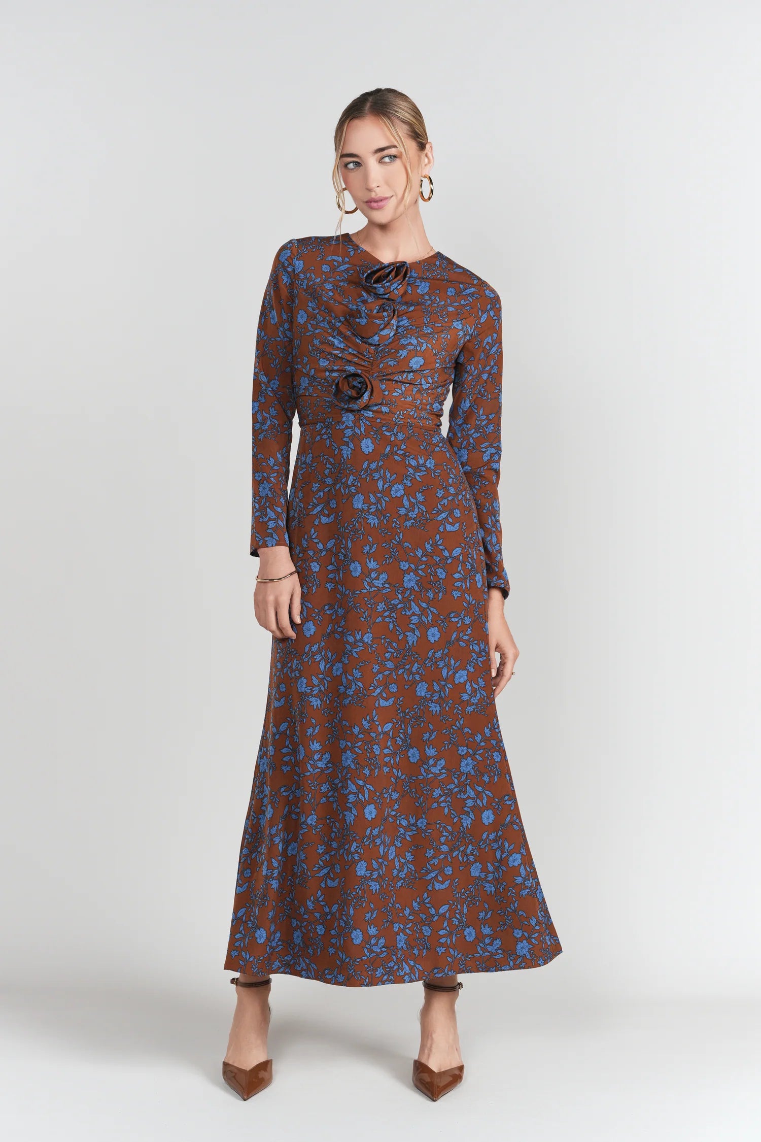 Shanna Dress- Copper Floral