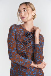 Shanna Dress- Copper Floral