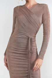 Valerie Midi Dress- Mink