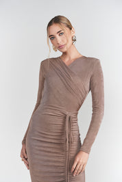 Valerie Midi Dress- Mink