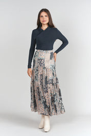 Tiered Maxi Skirt- Patchwork