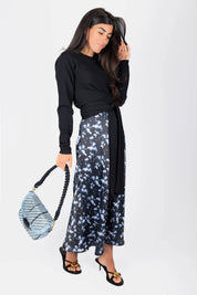 Dakota Skirt (Black/Blue)