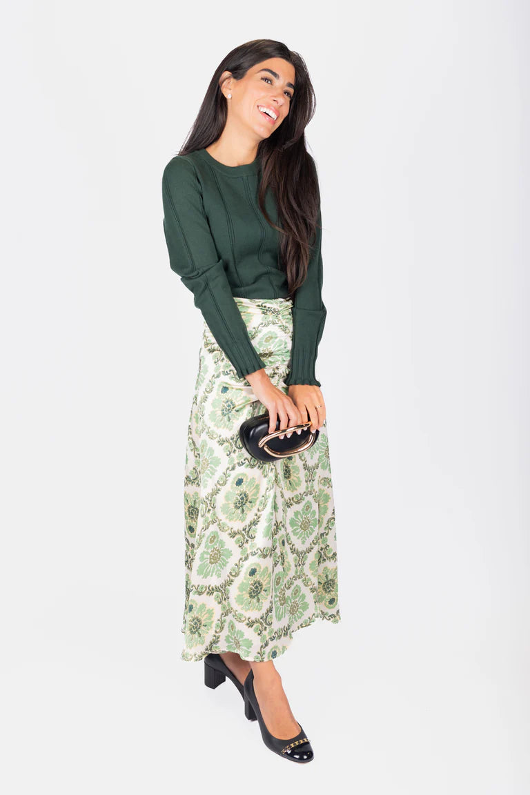 Sylvie Skirt (Green Flower)