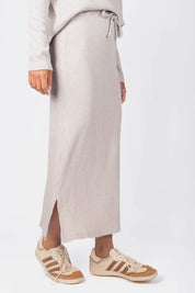 Callie Ribbed Skirt (Stone)