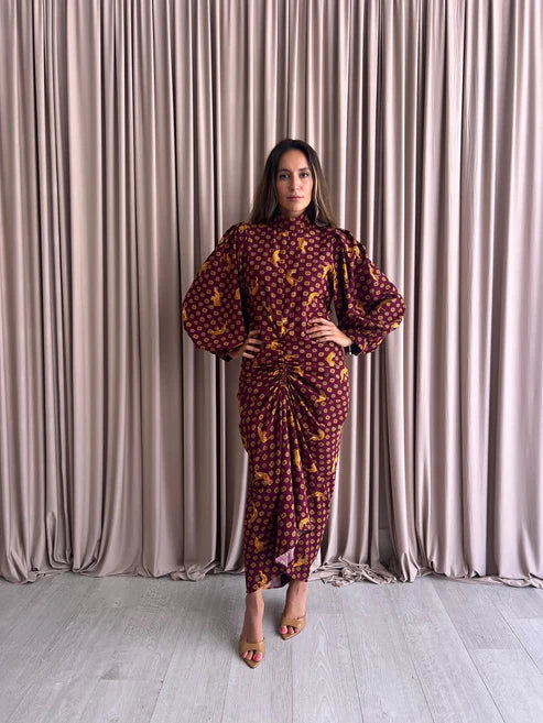 chinese dress ladies Summer Dresses for Women 2025 Elegant Classy Tiger Stripe Mesh Patchwork  High Slit Tube Top Long Maxi Dresses (Brown, S) at Amazon Women's Clothing  store