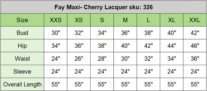 Fay Maxi- Cherry Lacquer