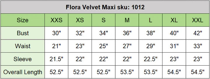Flora Velvet Maxi- Fleur