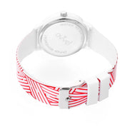 Ovvel Girls Analog Watch for Kids - Red & White