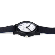 Ovvel Boys Solid Black Analog Ribbon (Nylon) Watch for kids