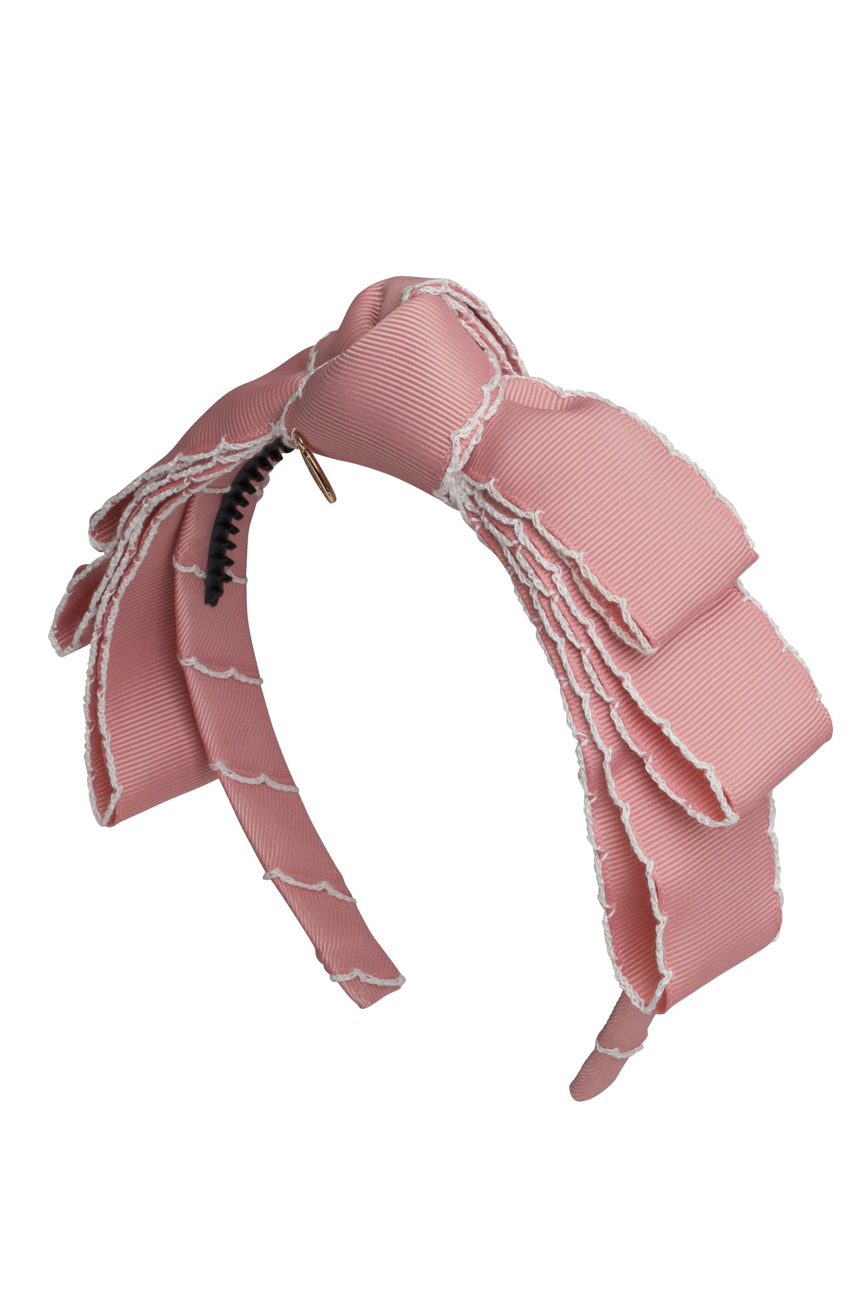 Knotted Blair Bow Vanilla Moonstitch Headband main image 1