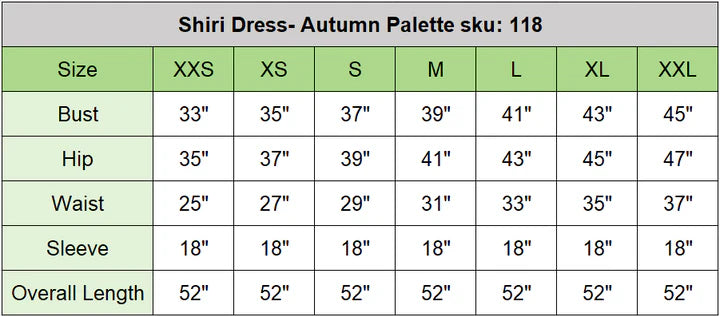 Shiri Dress- Autumn Palette
