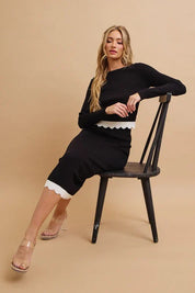 Scallop Knit Set