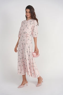 Daliah Dress- Pink Cotton Floral
