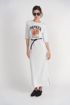 T-shirt Midi Dress- Papaya