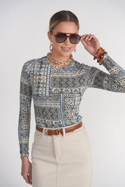 Printed Long Sleeve Tee- Lagos