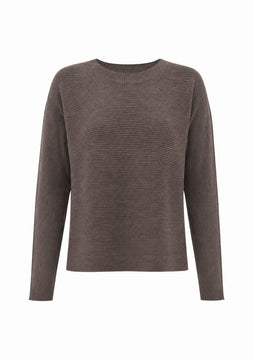 Sweater Rib Top- Mushroom