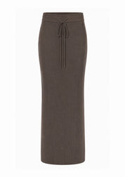 Sweater Rib Skirt- Mushroom