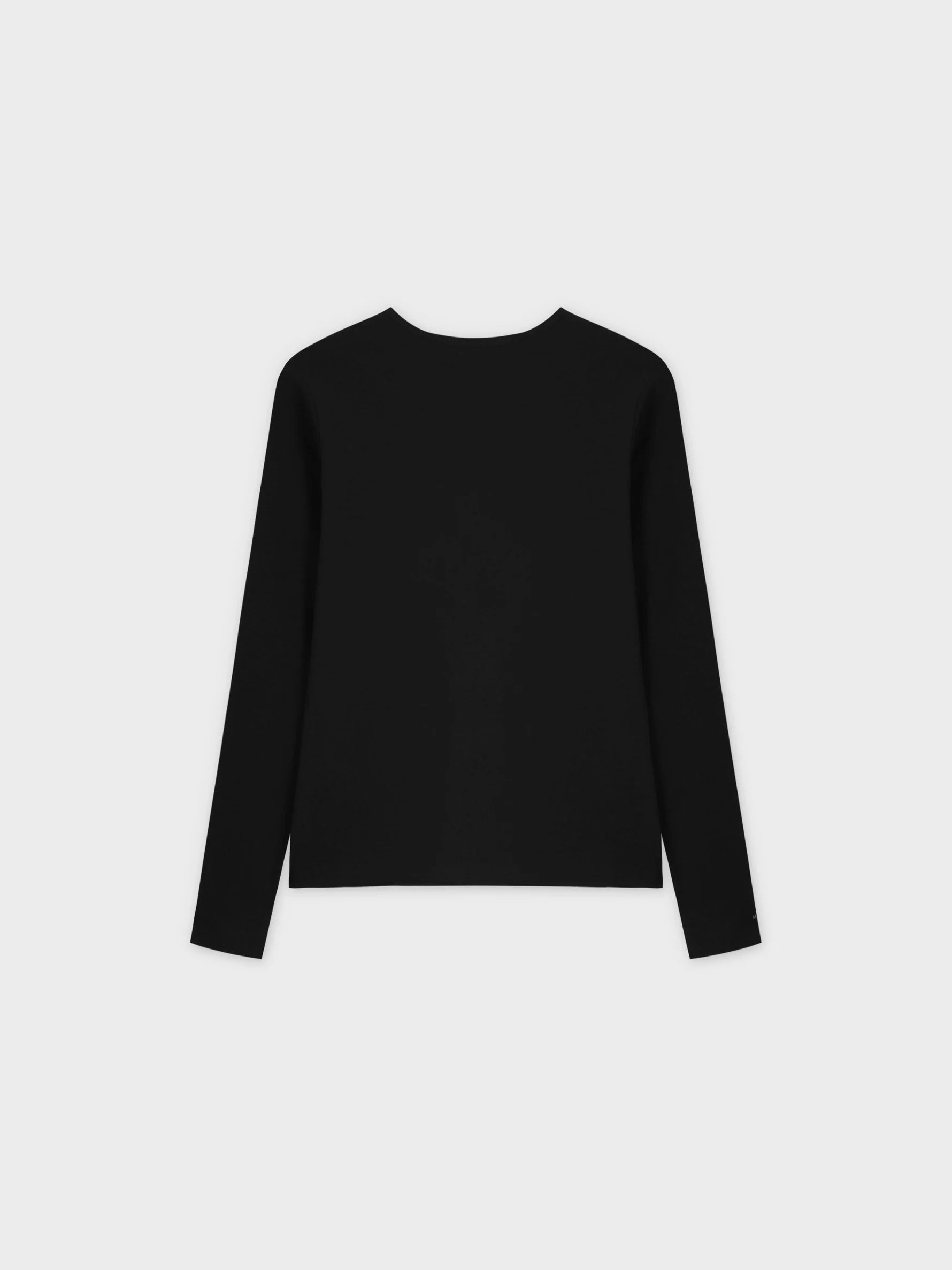 Basic High V Tee Long Sleeve-Black