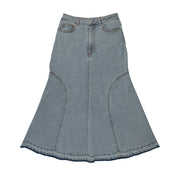 Emm Light Denim Midi Denim Skirt