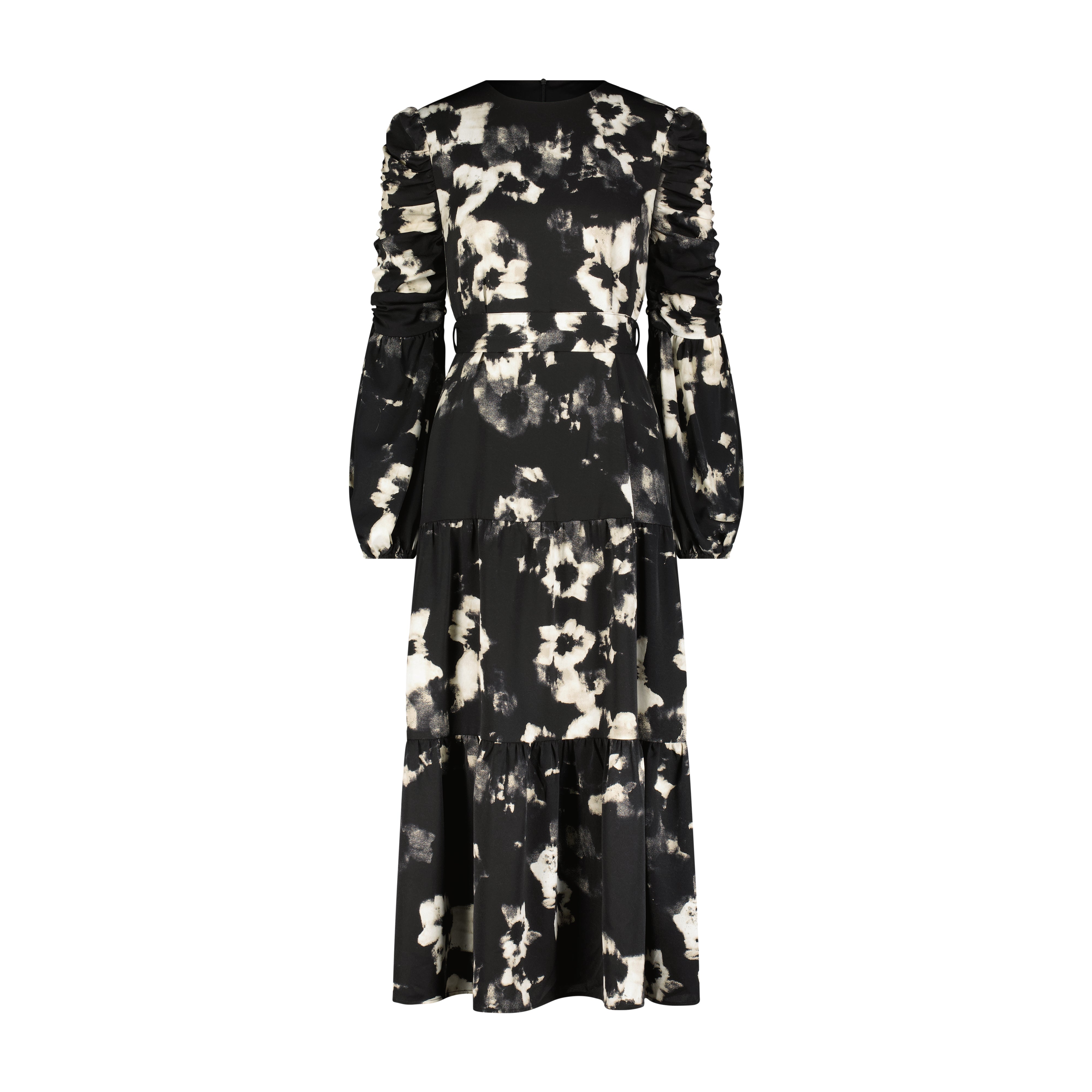 Zahava Midi- Abstract Black Floral