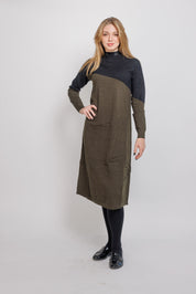 25624- COLORBLOCK SWEATER DRESS