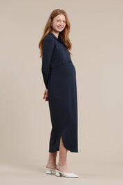 Adele Maternity Dress in Dark Blue