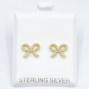 Gold over Sterling Bow Studs