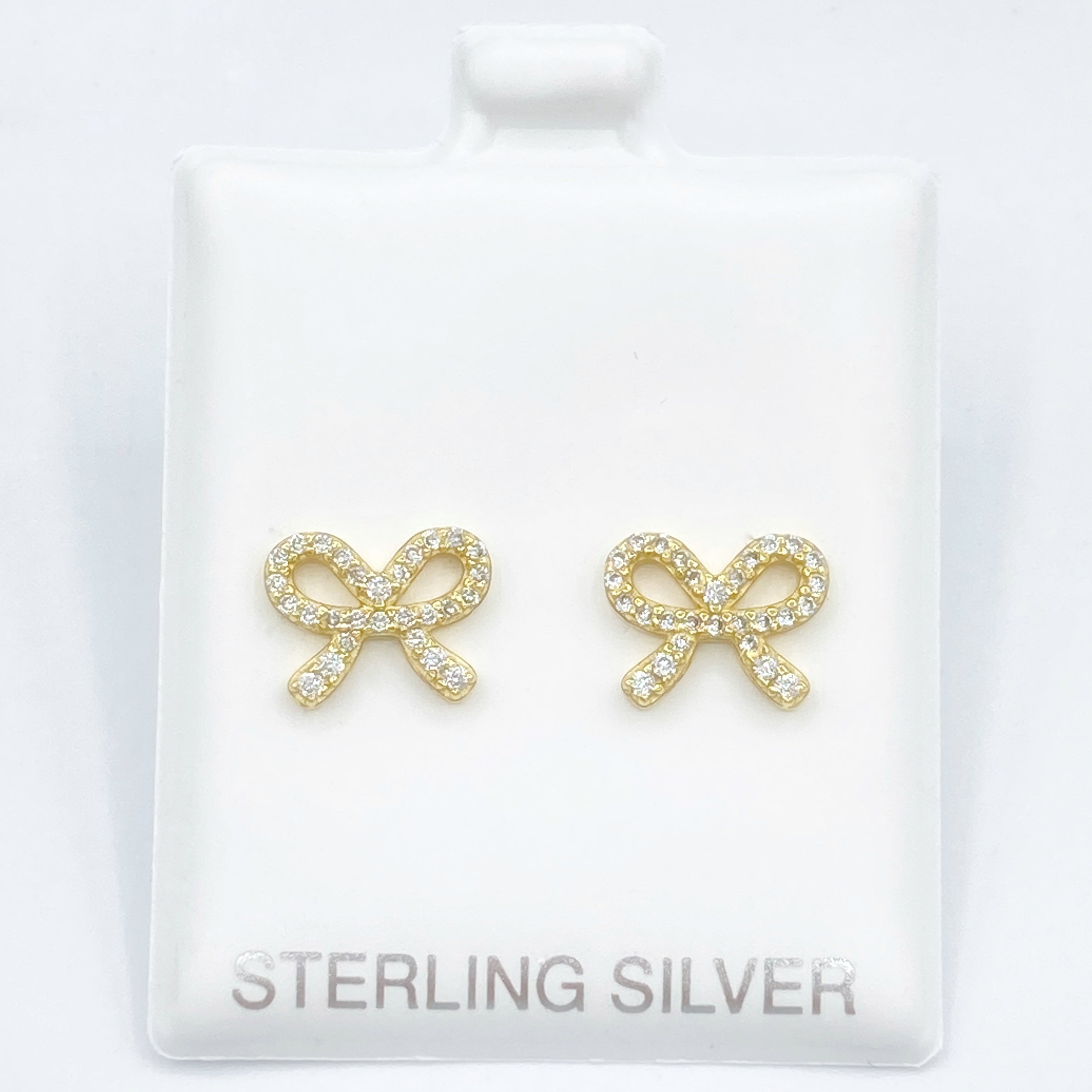 Gold over Sterling Bow Studs