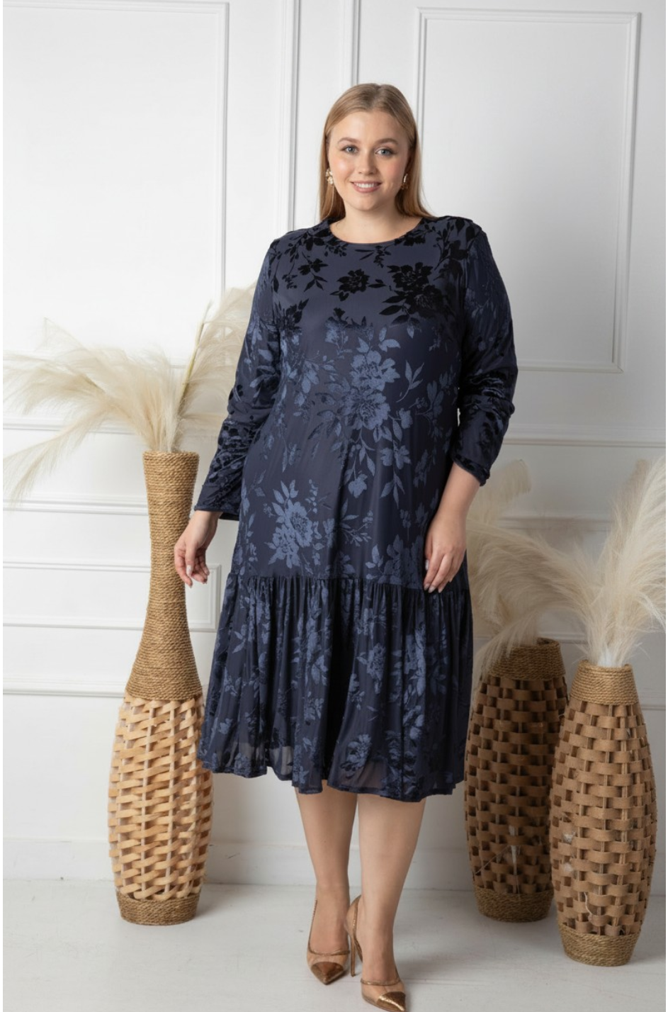 TESSA DRESS PLUS - VELVET